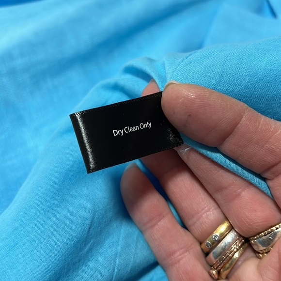 Boston Proper Modern Length Elbow Sleeve Linen Blazer in Blue Topaz NWOT M - Picture 13 of 16